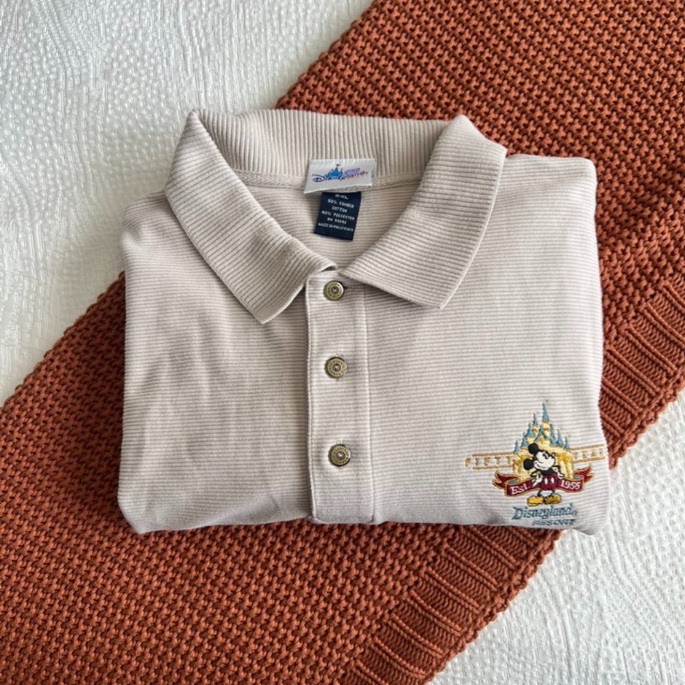 Disneyland Resort Polo Disney Shirt 1955 Size 2XL 50 Year Anniversary Vintage